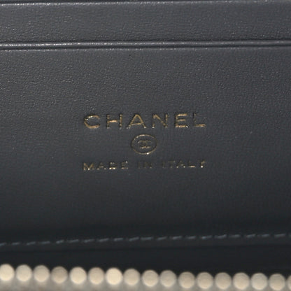Chanel Lambskin Quilted Small Top Handle Vanity Case With Chain Dark Grey 8 of 12