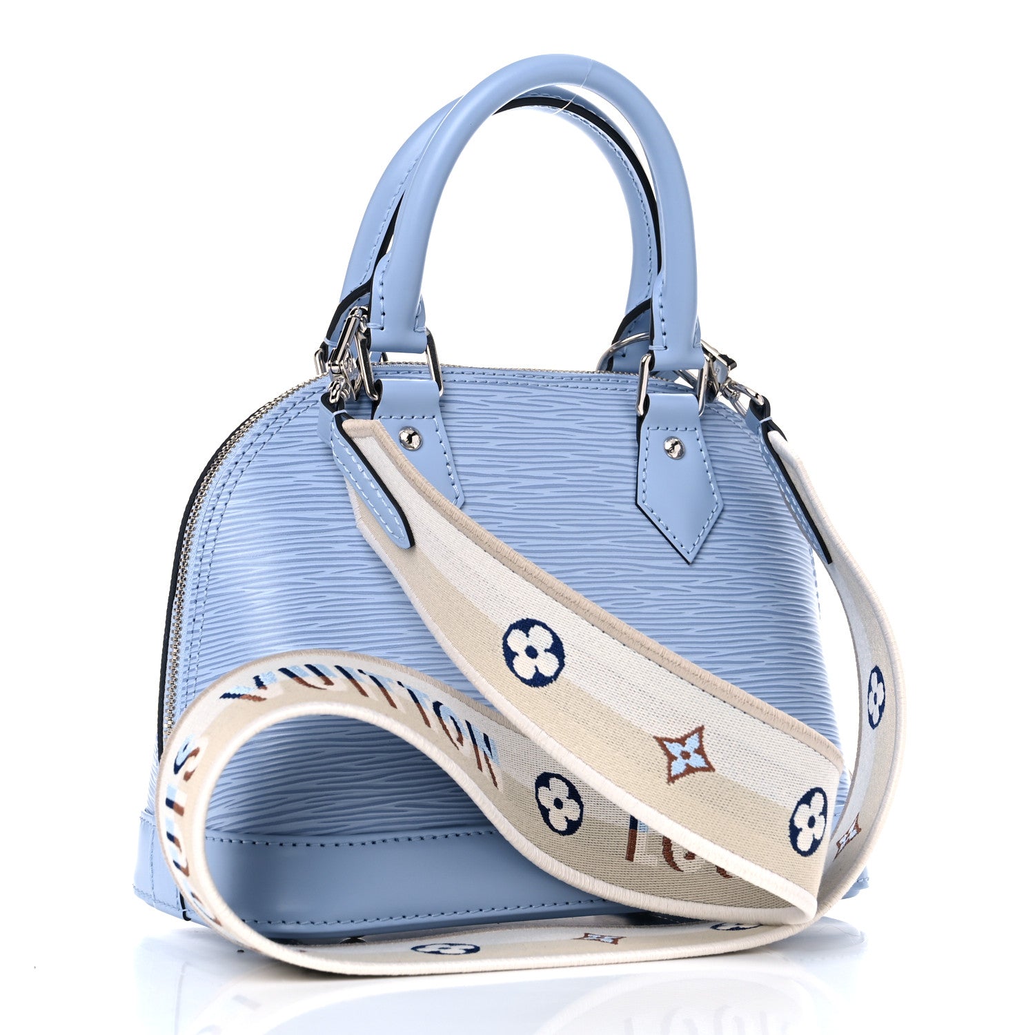 Louis Vuitton Epi Jacquard Alma BB Bleu Nuage 3 of 9