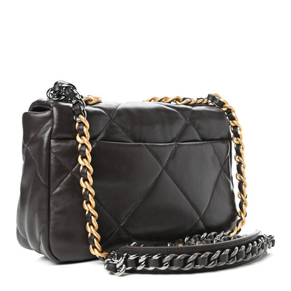Chanel Lambskin Quilted Medium Chanel 19 Flap Dark Brown 3 of 9
