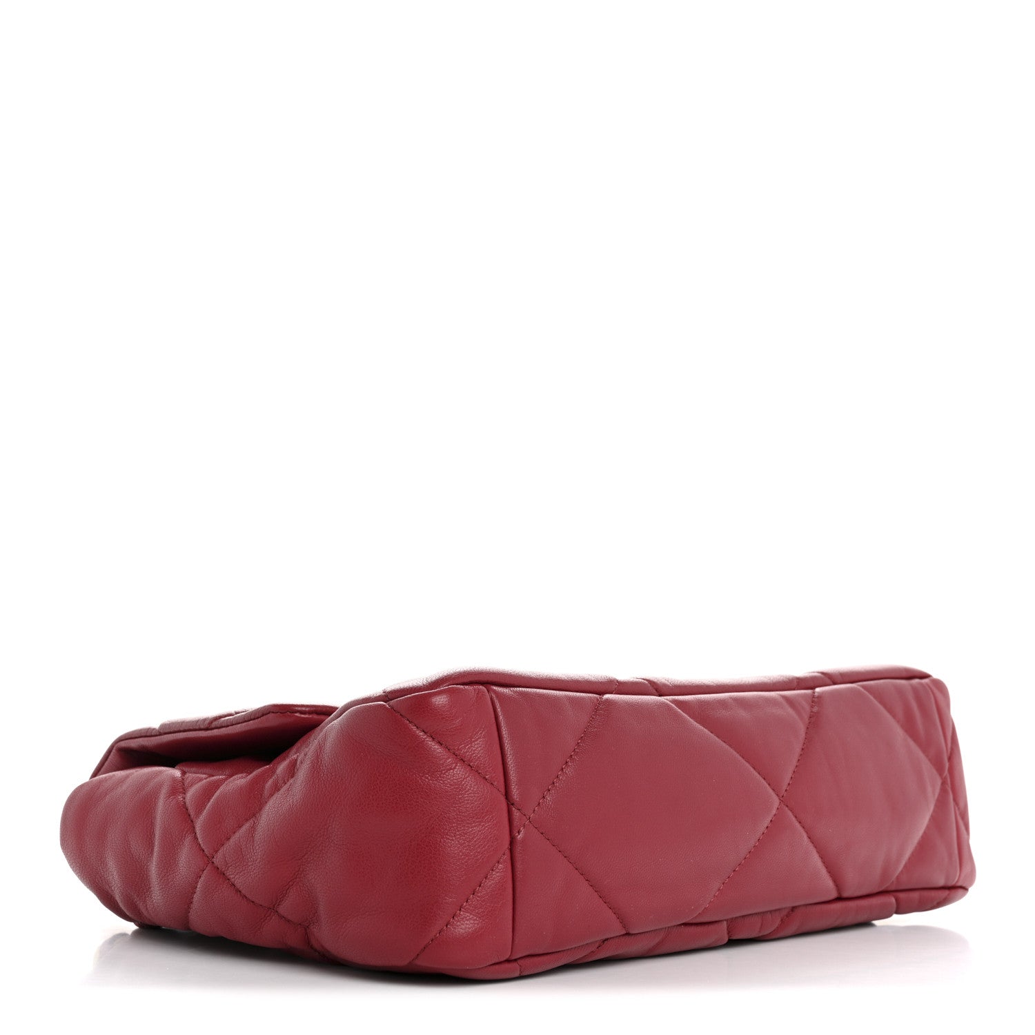 Chanel Goatskin Quilted Large Chanel 19 Flap Dark Pink 3 of 10