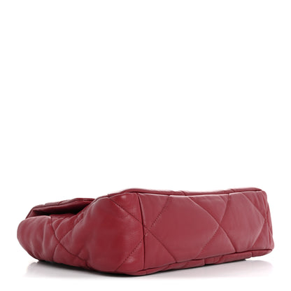 Chanel Goatskin Quilted Large Chanel 19 Flap Dark Pink 3 of 10