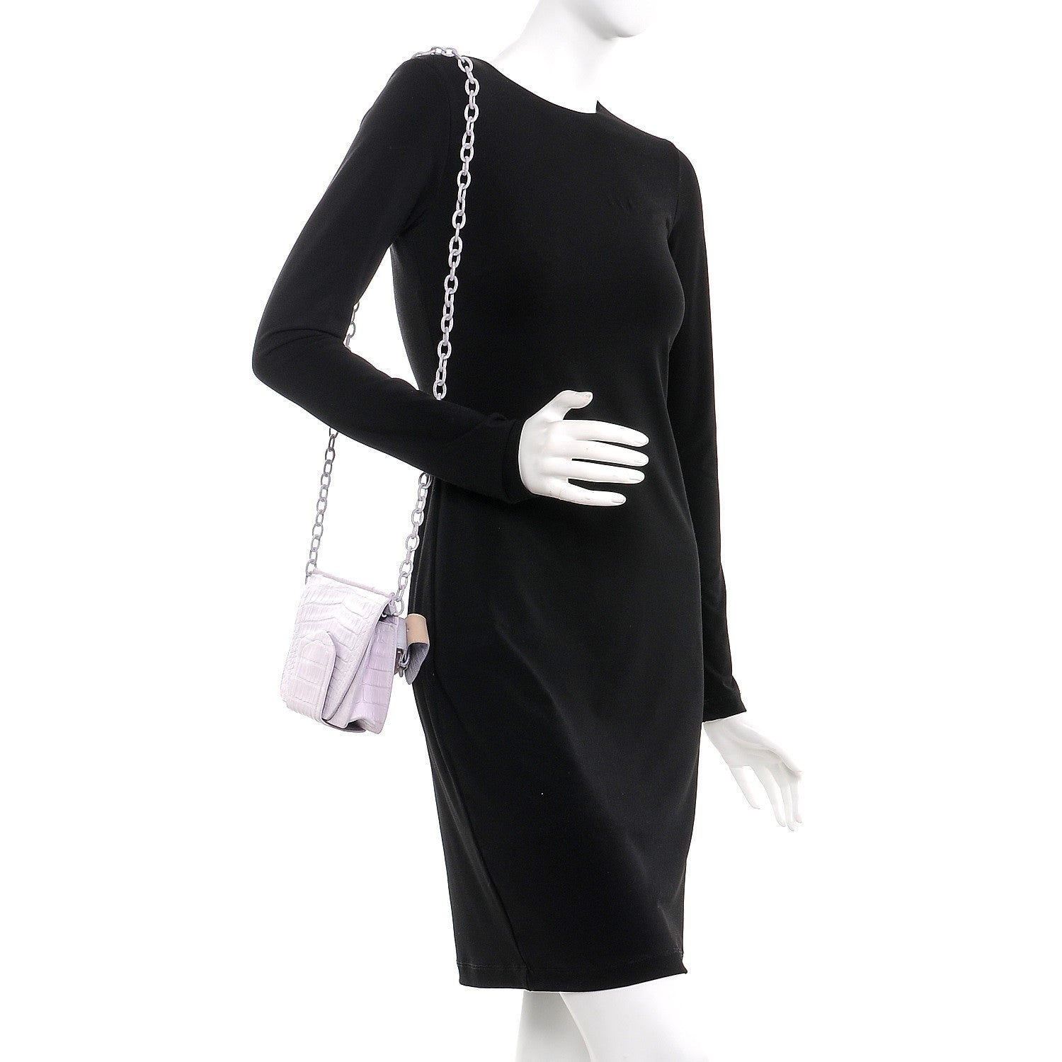 Nancy Gonzalez Crocodile Flap Belt Bag Lilac 2 of 10