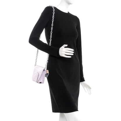 Nancy Gonzalez Crocodile Flap Belt Bag Lilac 2 of 10