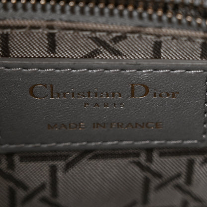 Christian Dior Metallic Lambskin Cannage Mini Lady Dior Grey 6 of 9