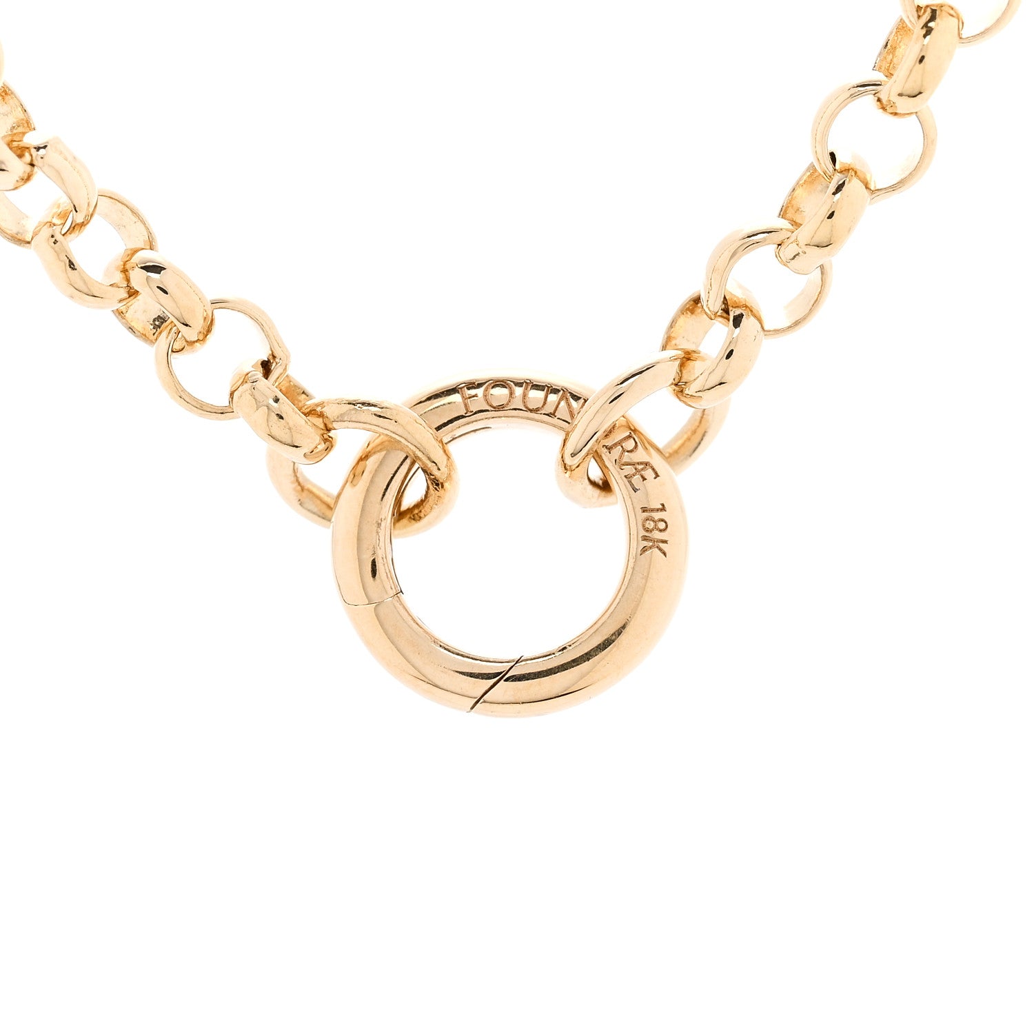 Foundrae 18K Yellow Gold Medium Belcher Open Chain Mini Chubby Annex Link Necklace 5 of 6