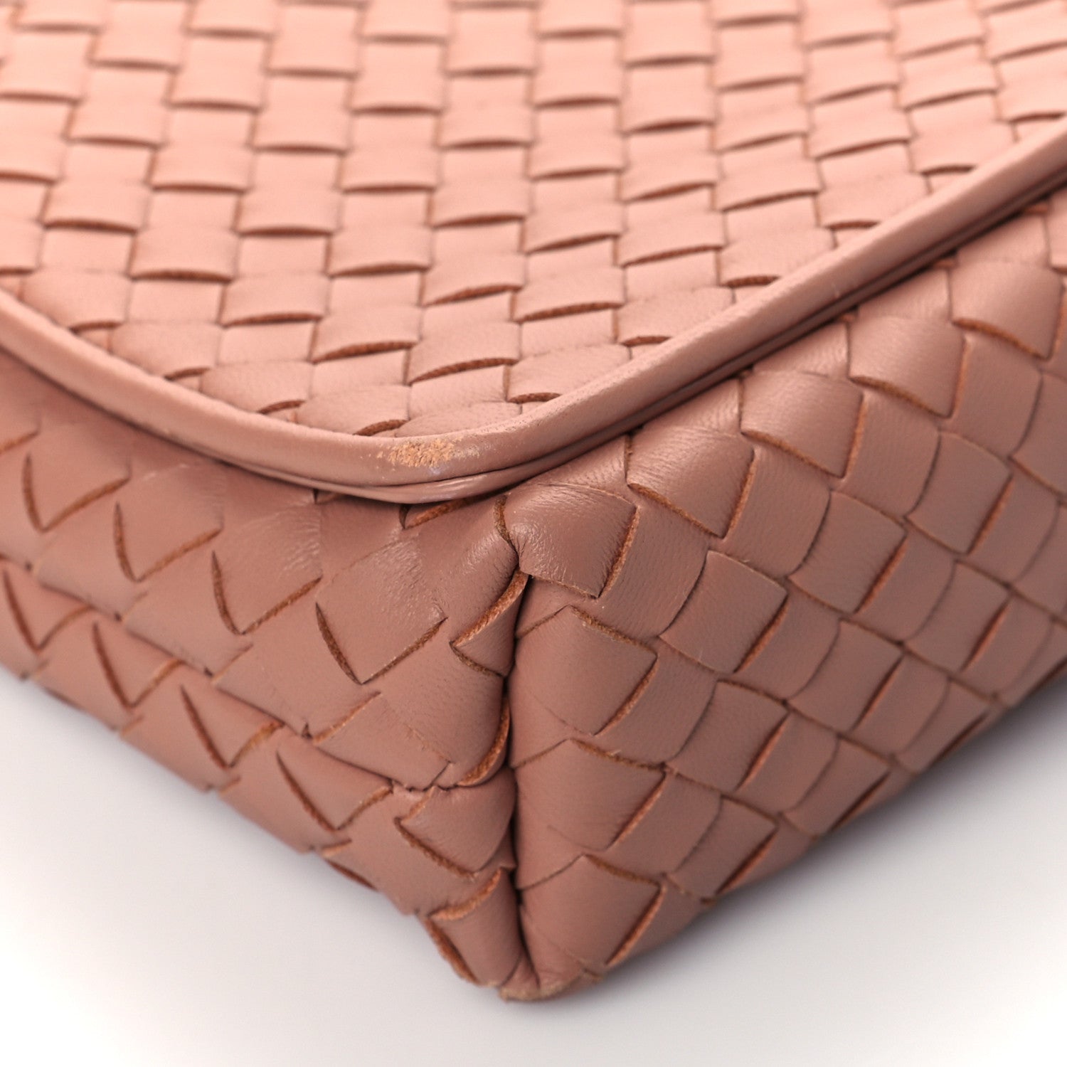 Bottega Veneta Nappa Intrecciato Flap Clutch Dusty Rose 8 of 9