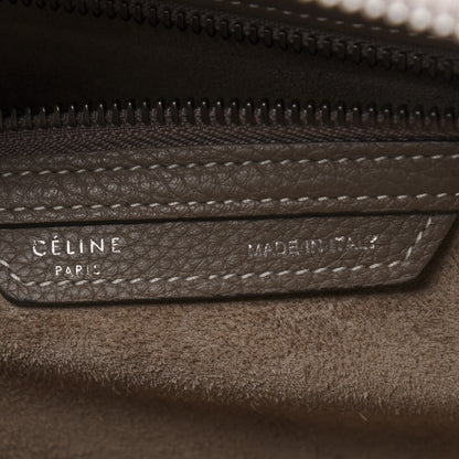 Celine Drummed Calfskin Mini Luggage Souris 8 of 11