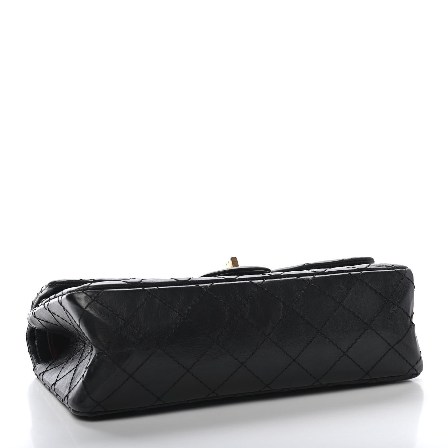 Aged Calfskin Quilted 2.55 Reissue 225 Flap Black