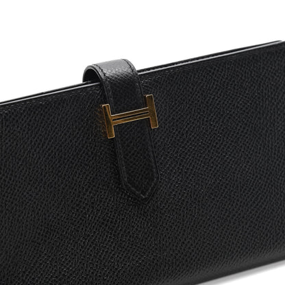 Hermes Epsom Bearn Gusset Wallet Black 9 of 11