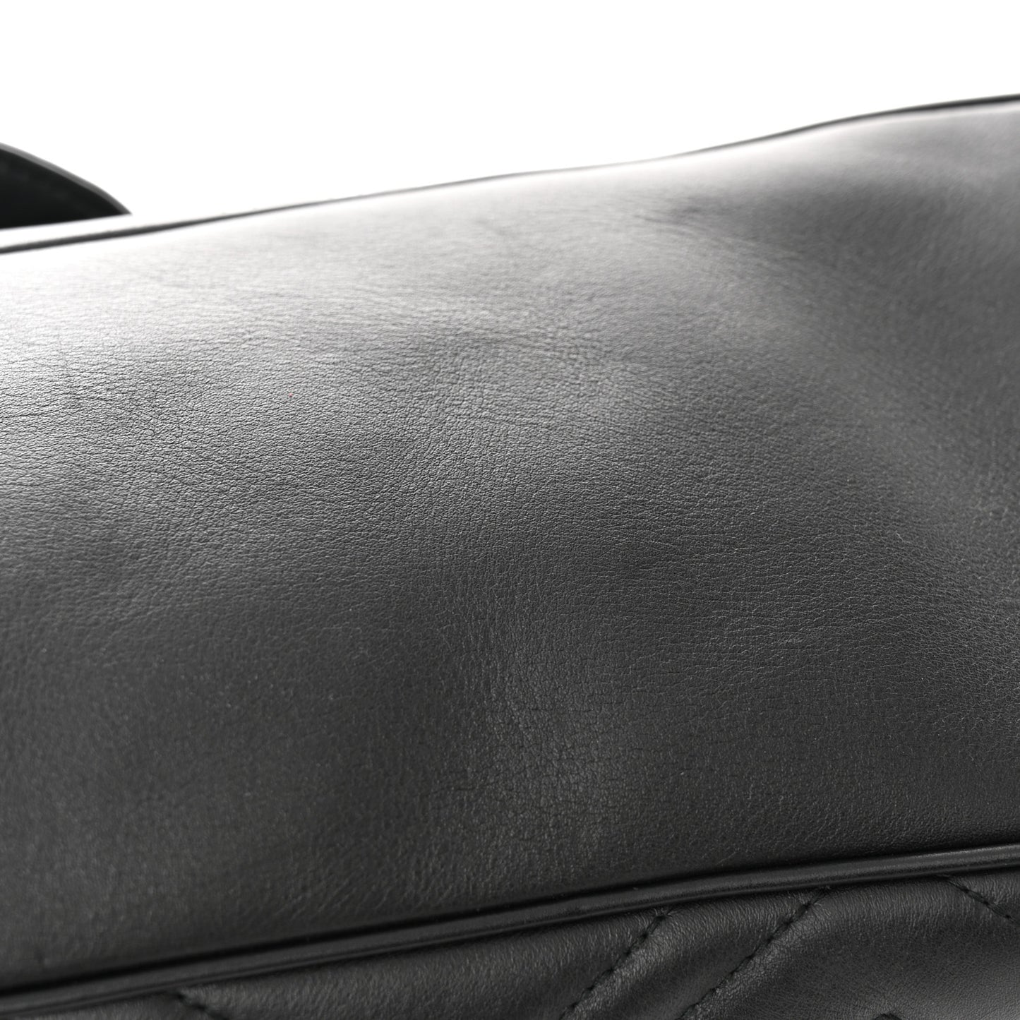 Calfskin Matelasse Maxi GG Marmont Top Handle Shoulder Bag Black