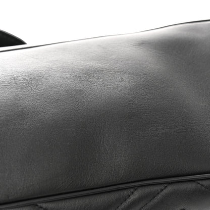 Gucci Calfskin Matelasse Maxi GG Marmont Top Handle Shoulder Bag Black 12 of 16