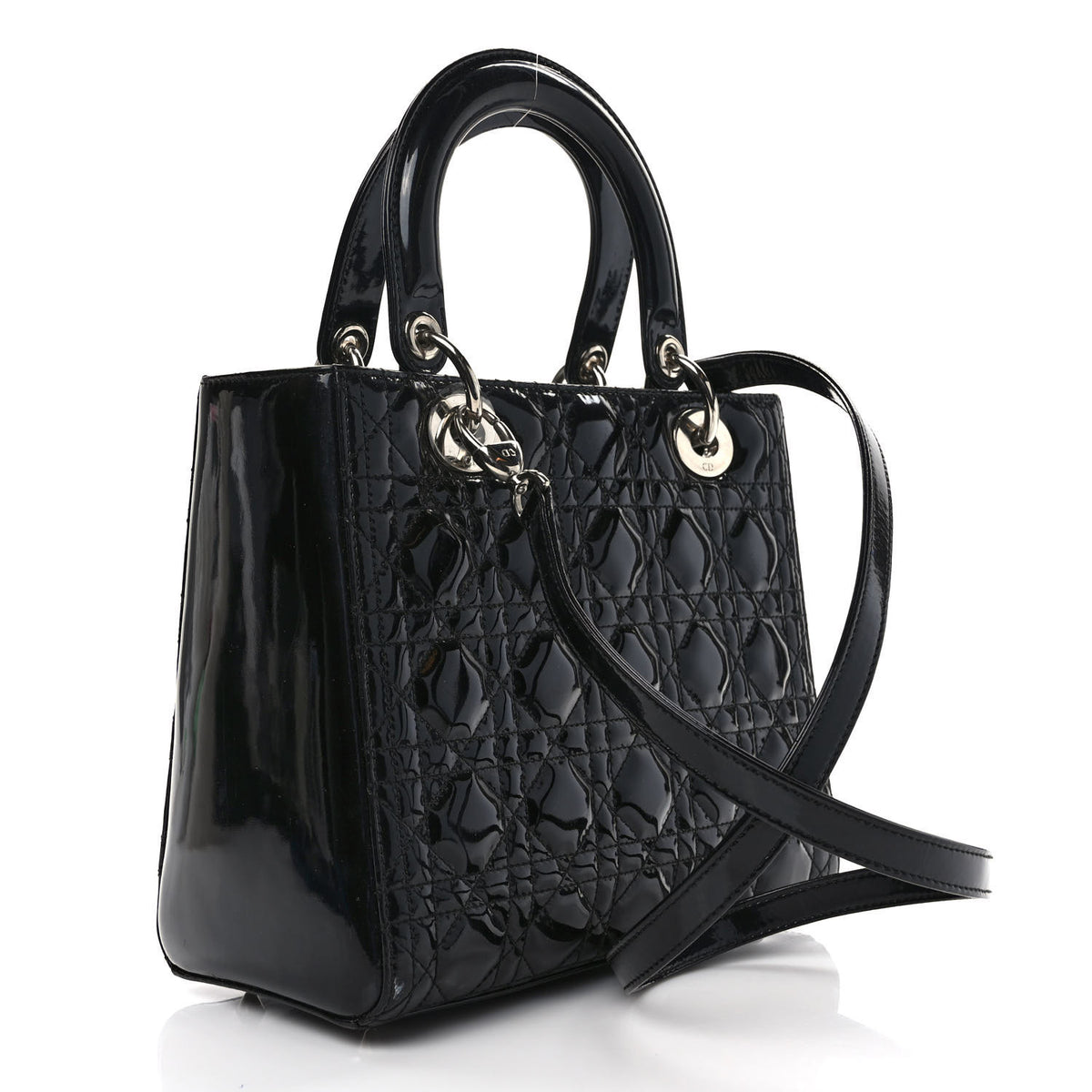 Christian Dior Patent Cannage Medium Lady Dior Black 3 of 10