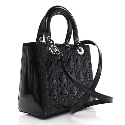 Christian Dior Patent Cannage Medium Lady Dior Black 3 of 10