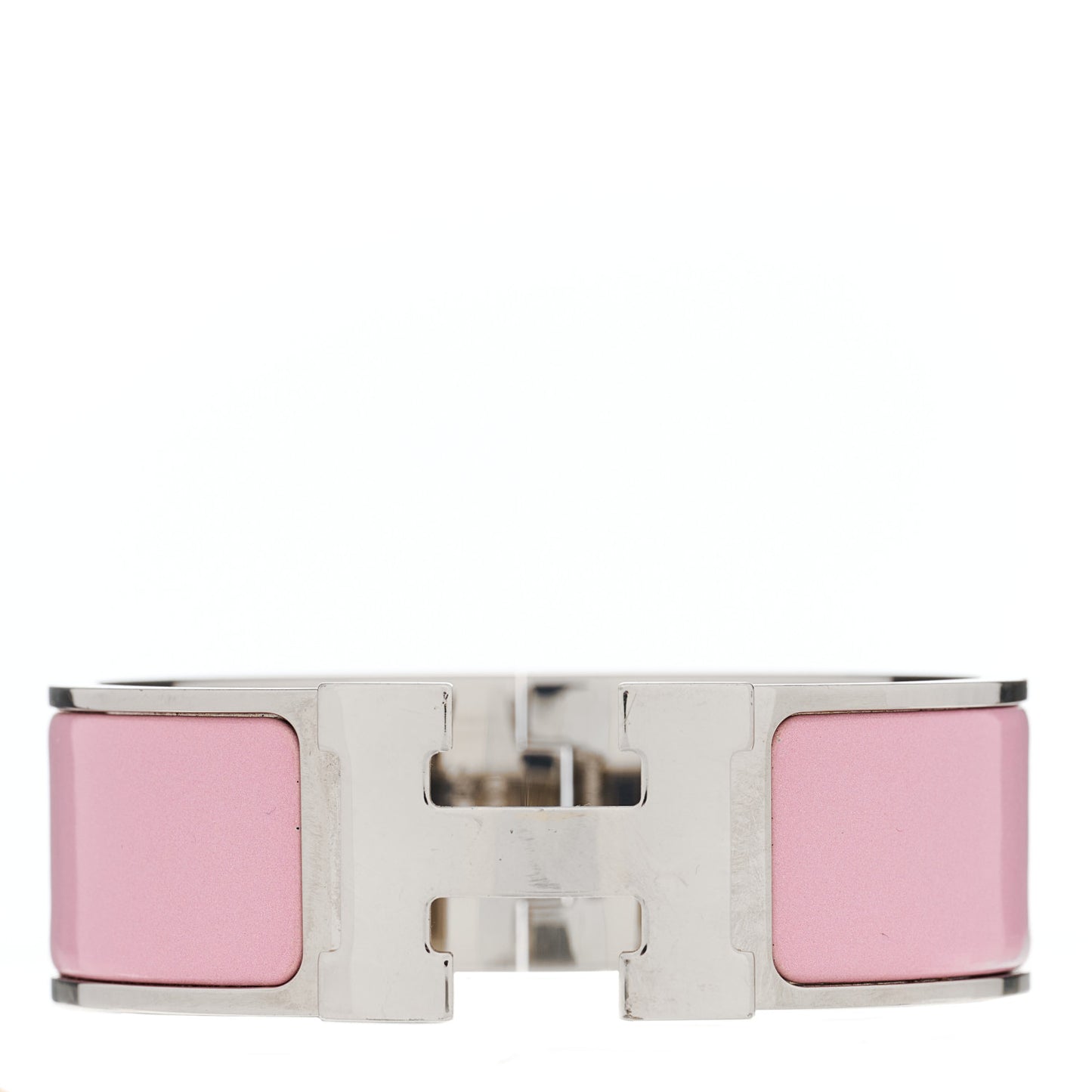 Enamel Wide Clic Clac H Bracelet PM Rose Delirium