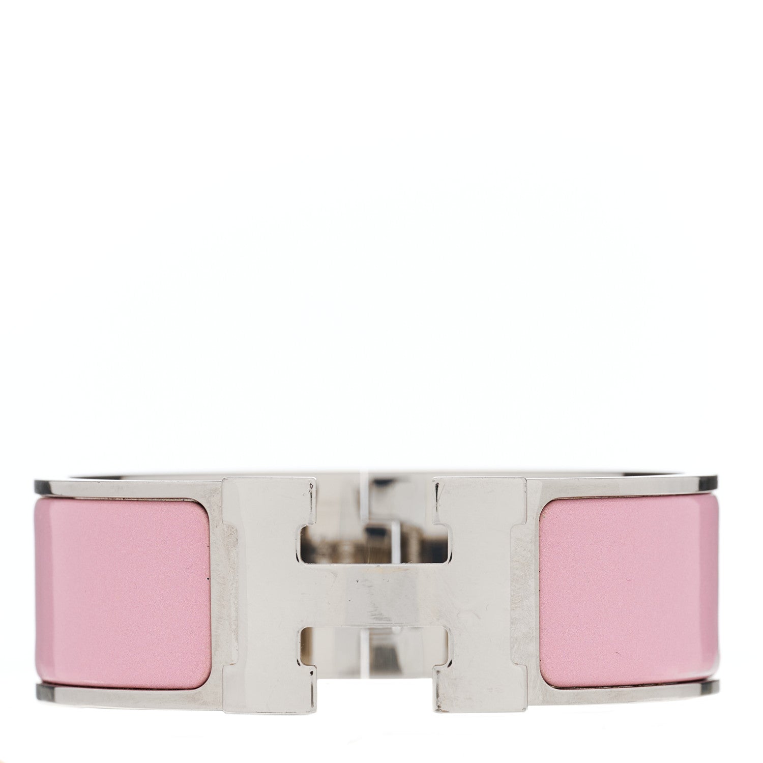 Hermes Enamel Wide Clic Clac H Bracelet PM Rose Delirium 1 of 3