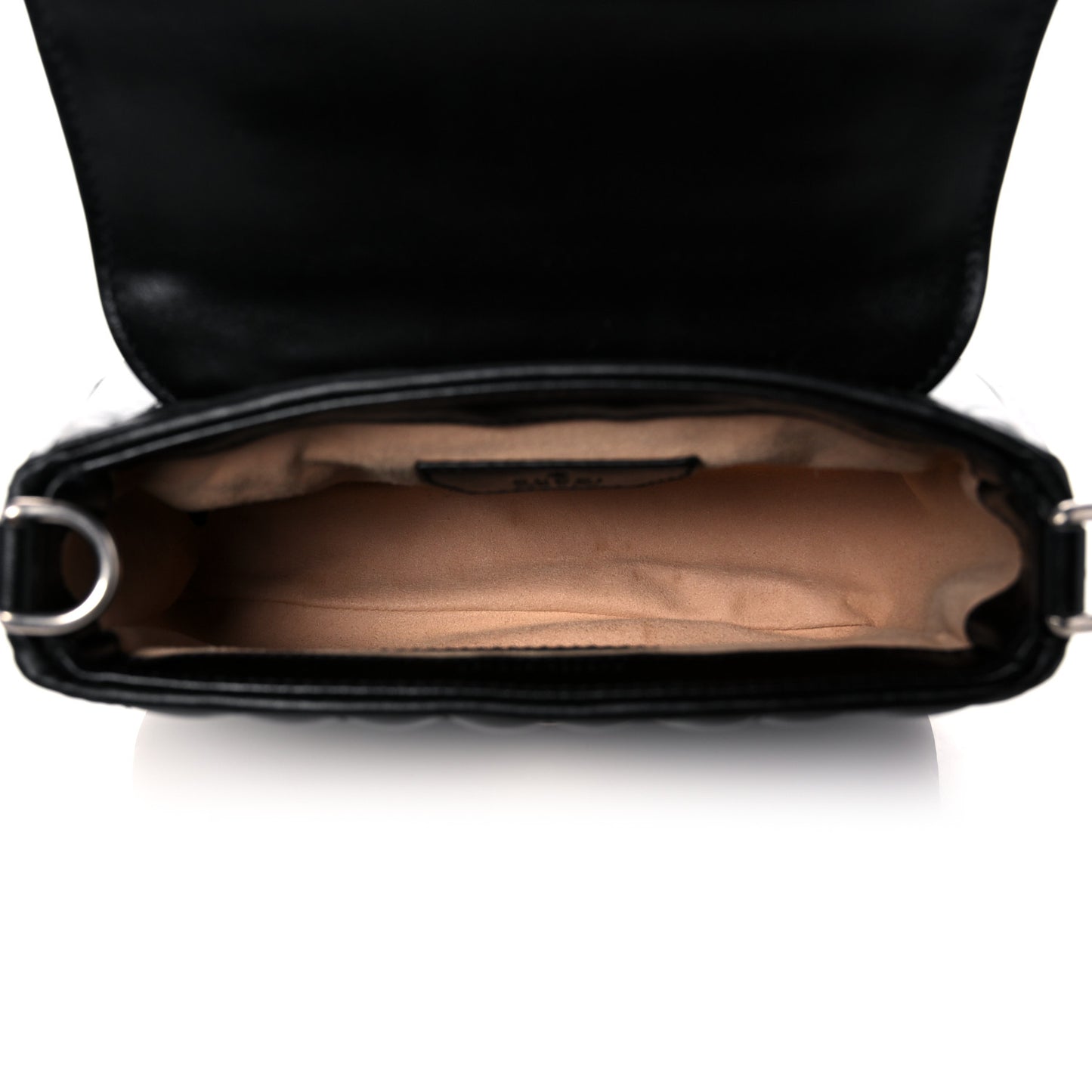 Calfskin Matelasse Aria Mini GG Marmont Top Handle Shoulder Bag Black