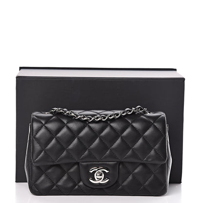 Chanel Lambskin Quilted Mini Rectangular Flap Black 11 of 11