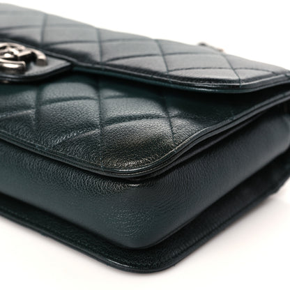 Chanel Goatskin Quilted Medium Perfect Edge Flap Green 9 of 9