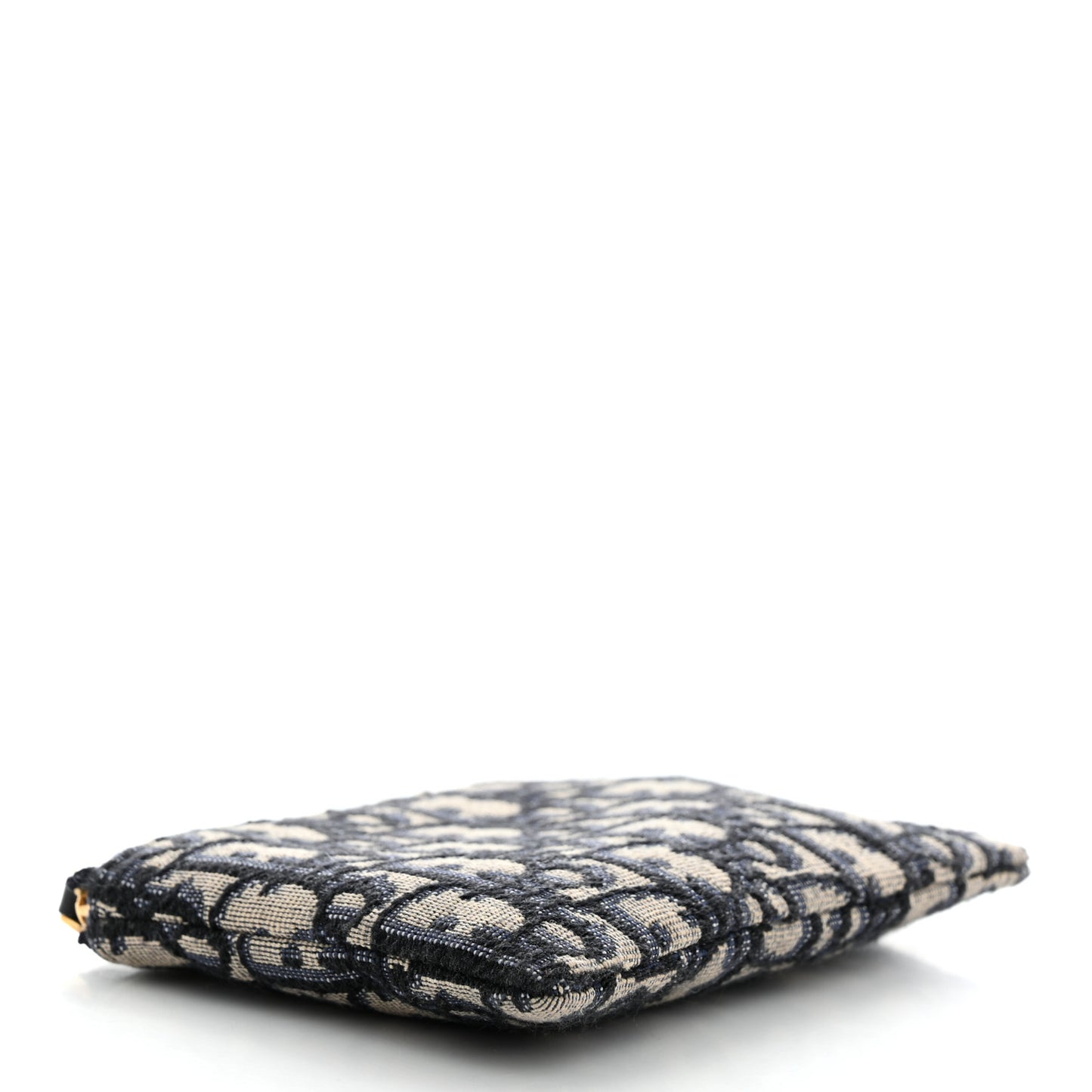 Oblique Zipped Card Holder Blue