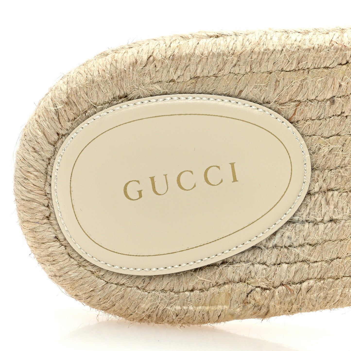 Raffia Interlocking G Flat Slide Espadrille Sandals 40 White