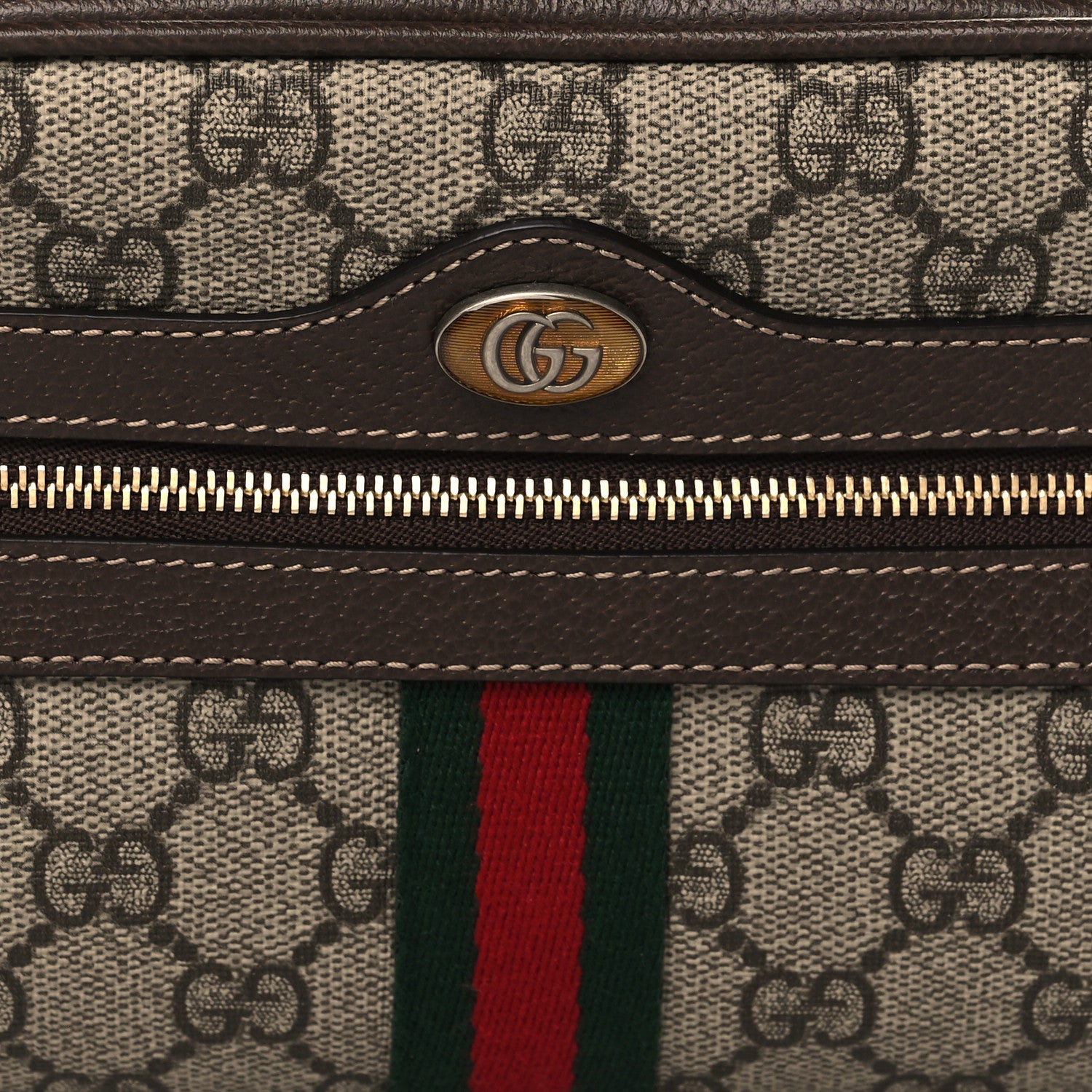 Gucci GG Supreme Monogram Web Mini Ophidia Shoulder Bag Brown 5 of 11