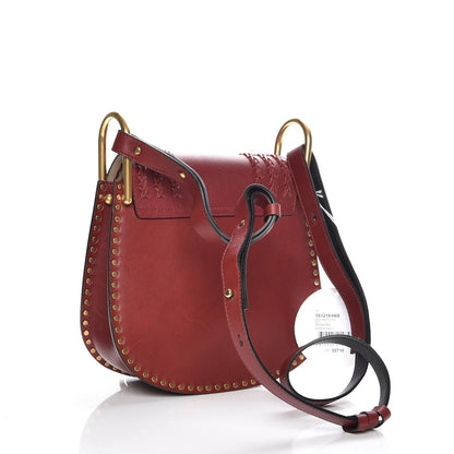 Chloe Calfskin Braided Small Hudson Shoulder Bag Sienna Red 3 of 7