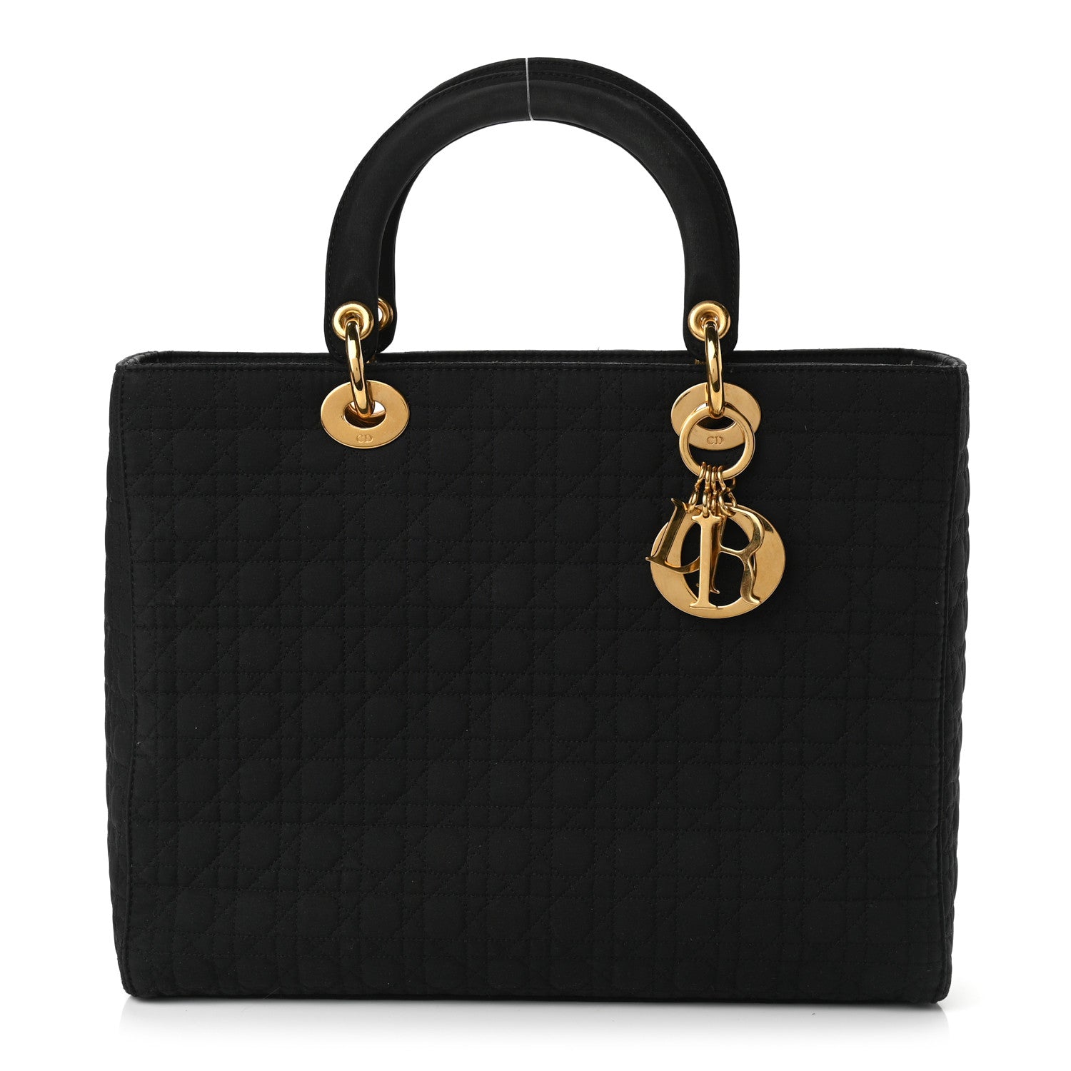Christian Dior Nylon Cannage Large Lady Dior Black 1 of 10