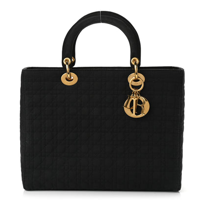 Christian Dior Nylon Cannage Large Lady Dior Black 1 of 10