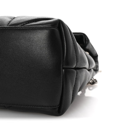 Saint Laurent Lambskin Quilted Small Loulou Puffer Monogram Chain Satchel Black 9 of 9