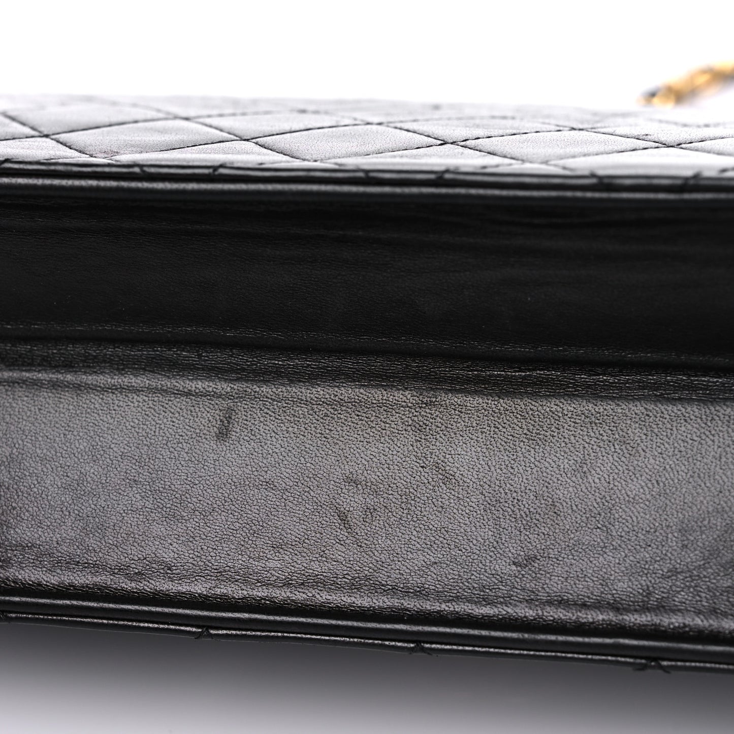 Lambskin Quilted Medium Single Flap Black
