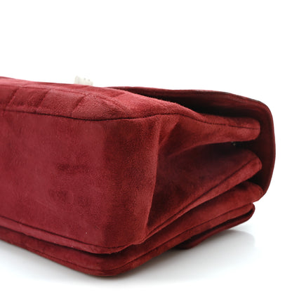 Chanel Suede Chocolate Bar Mademoiselle Flap Dark Red 9 of 9