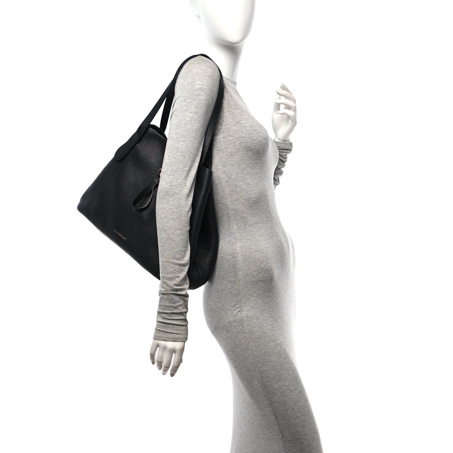 Grainy Calfskin Medium Honeybrook Tote Black