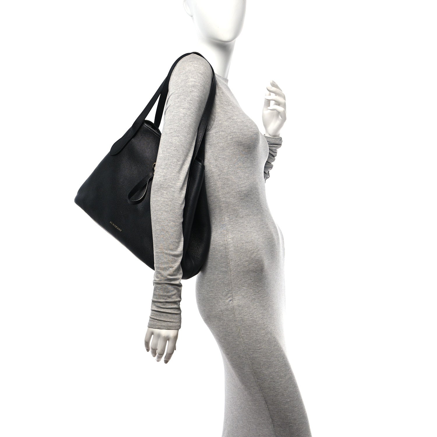Burberry Grainy Calfskin Medium Honeybrook Tote Black 3 of 9