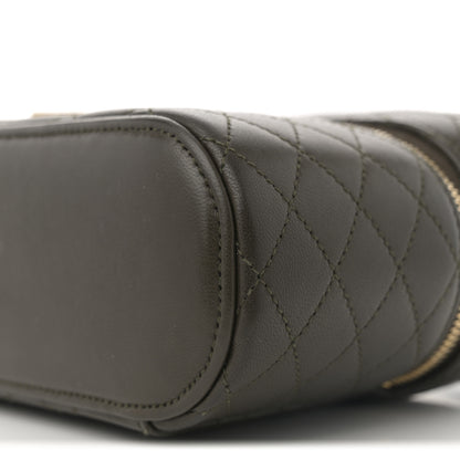 Saint Laurent Lambskin Quilted Mini Gaby Vanity Case Light Musk 9 of 12