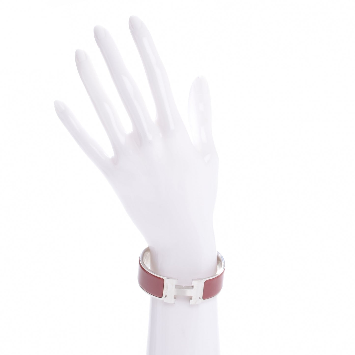 Enamel Wide Clic Clac H Bracelet PM Red