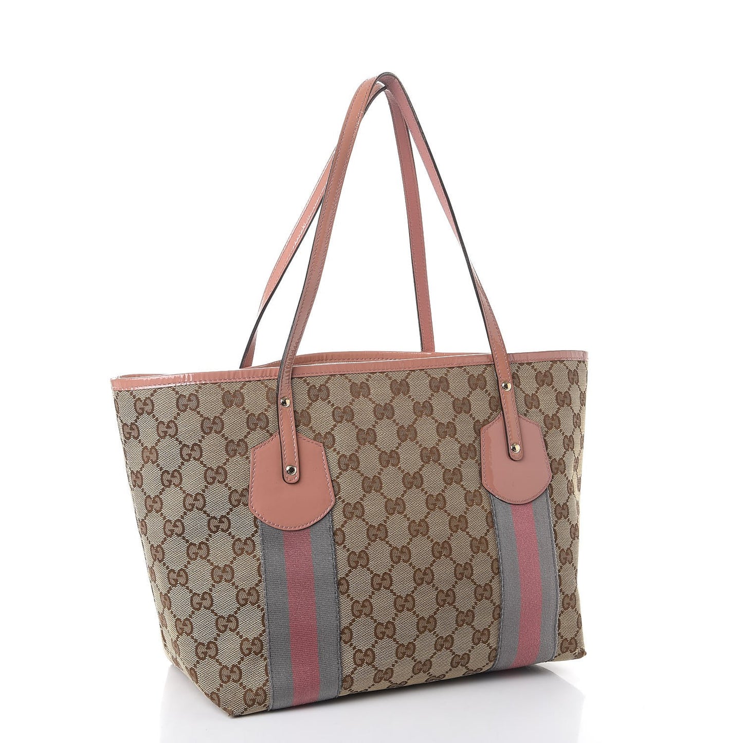 Monogram Patent Web Jolie Tote Bag Pink