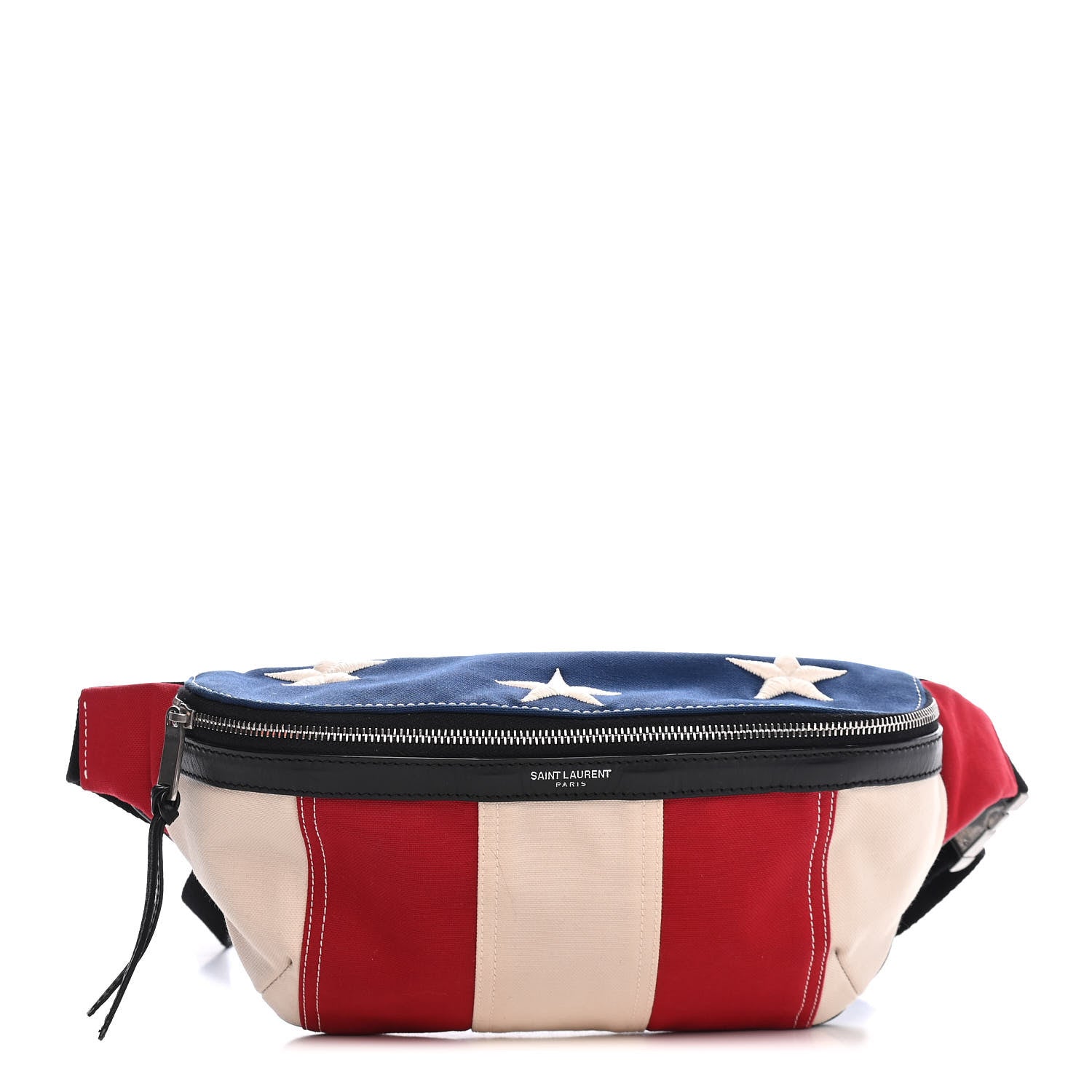 Saint Laurent Canvas Classic Belt Bag Red Blue White 1 of 9