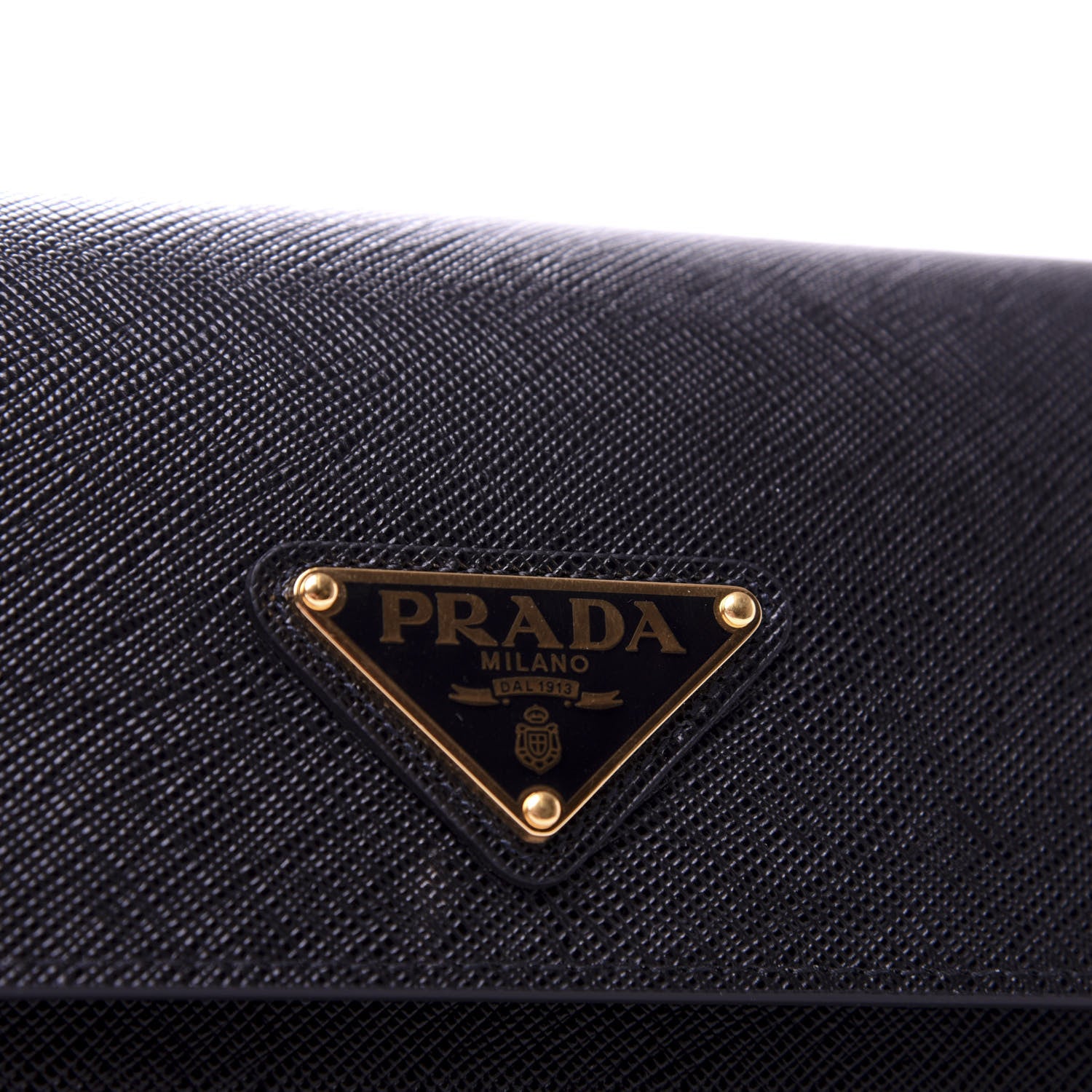 Prada Saffiano Wallet With Shoulder Strap Black 9 of 10