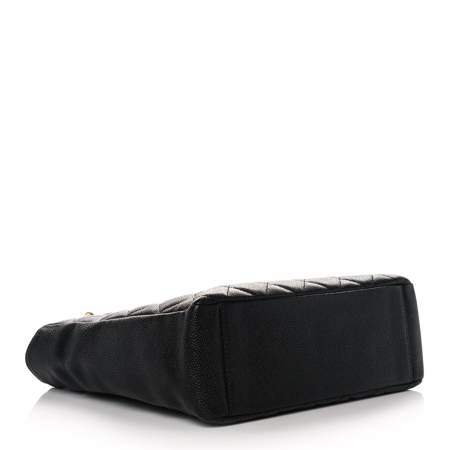 Caviar Quilted Petit Shopping Tote PST Black