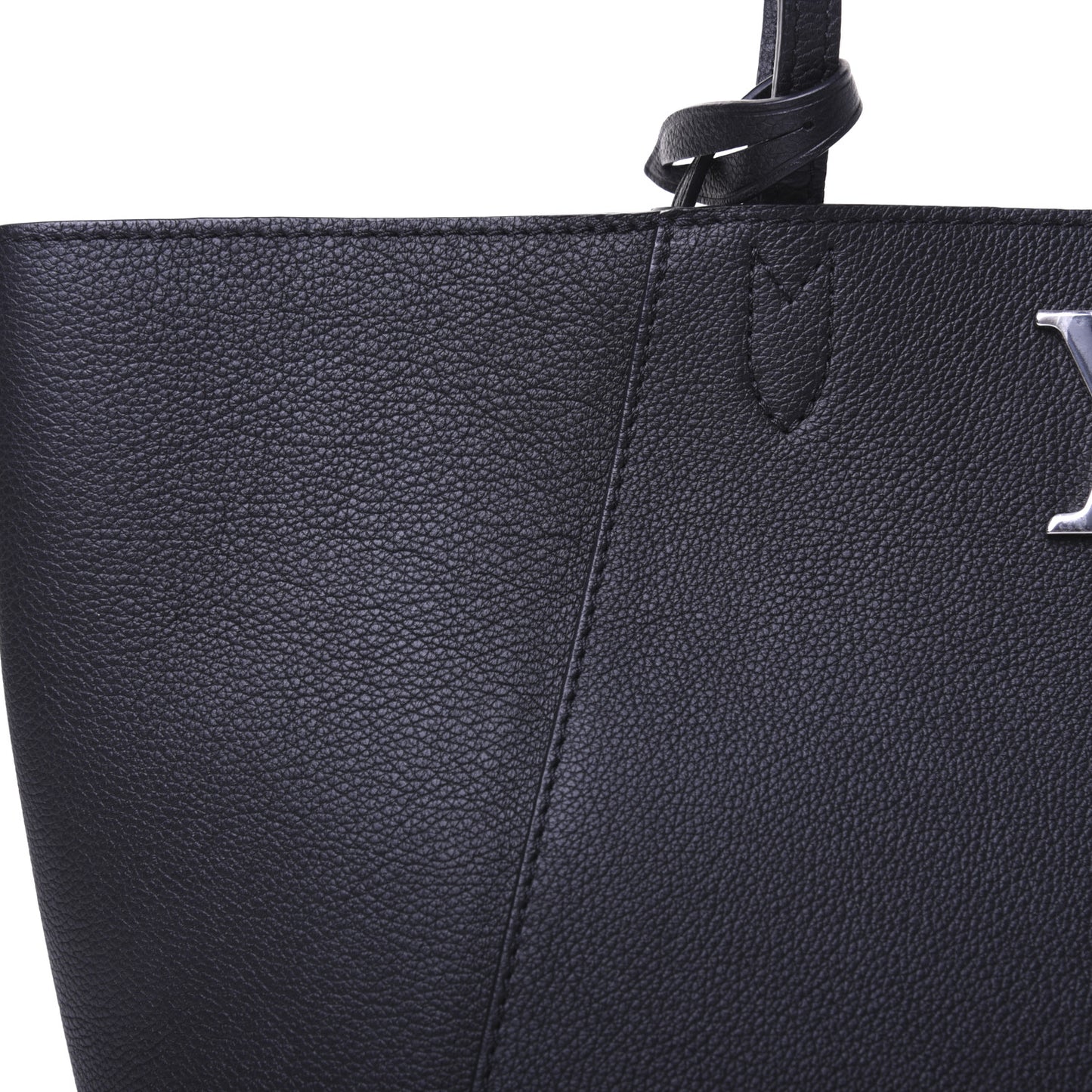 Calfskin Lockme Cabas Black