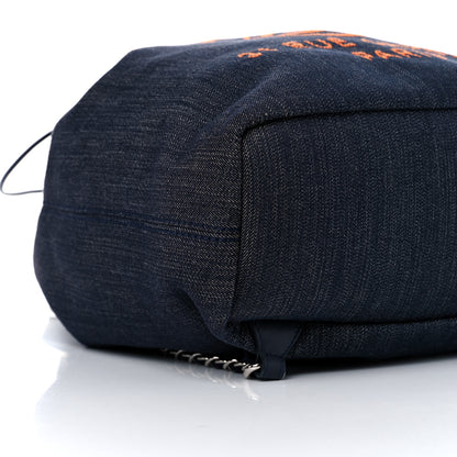 Chanel Canvas Large Deauville Backpack Denim Blue 8 of 10