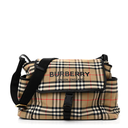 Burberry Nylon Vintage Check Logo Diaper Bag 1 of 13
