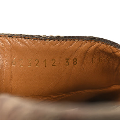 Gucci Monogram Maxi GG Angelina Platform 55mm Slide Sandals 38 Camel Ebony 6 of 9