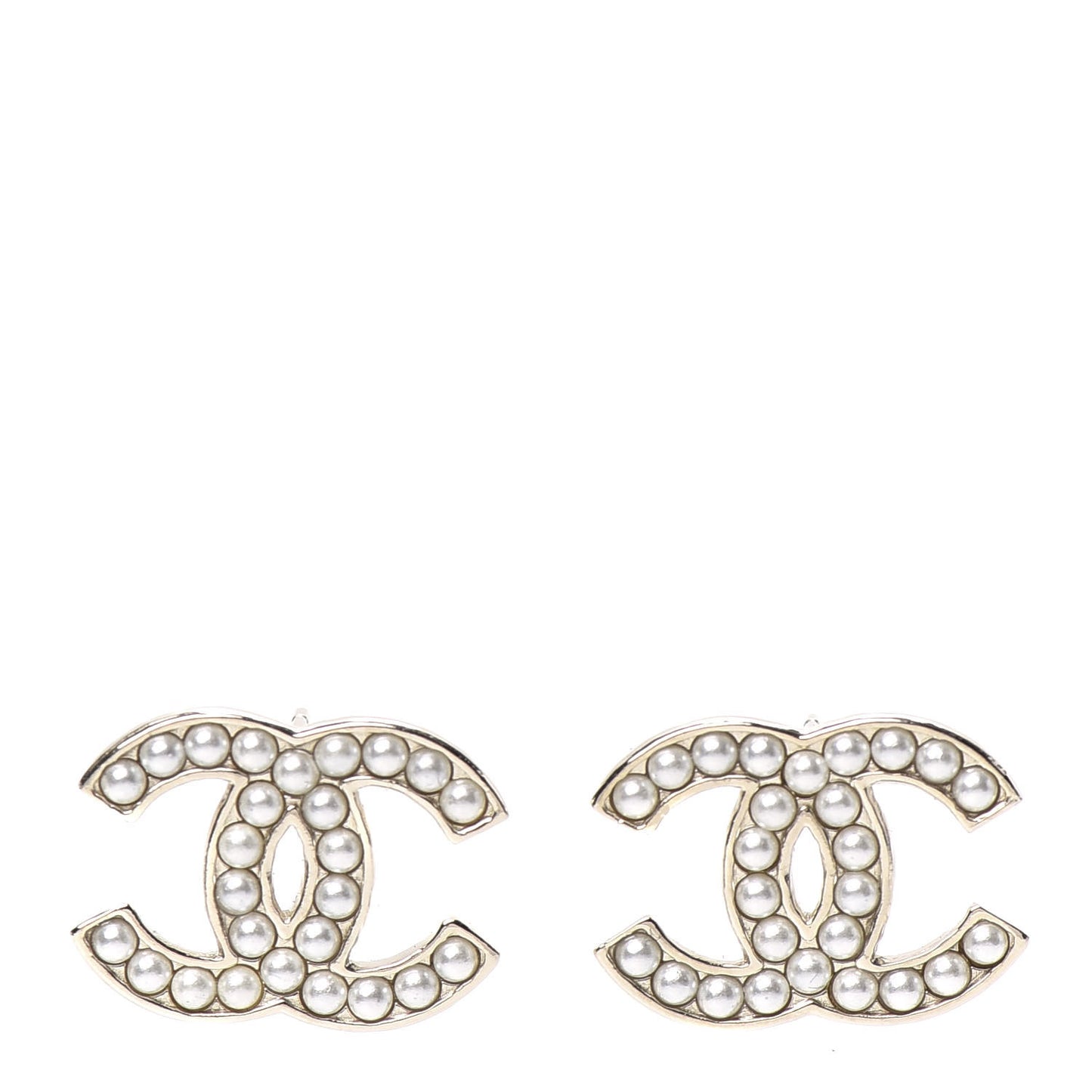 Pearl CC Earrings Light Gold
