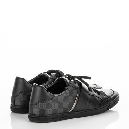 Louis Vuitton Calfskin Damier Graphite Cover Sneakers 10 4 of 7