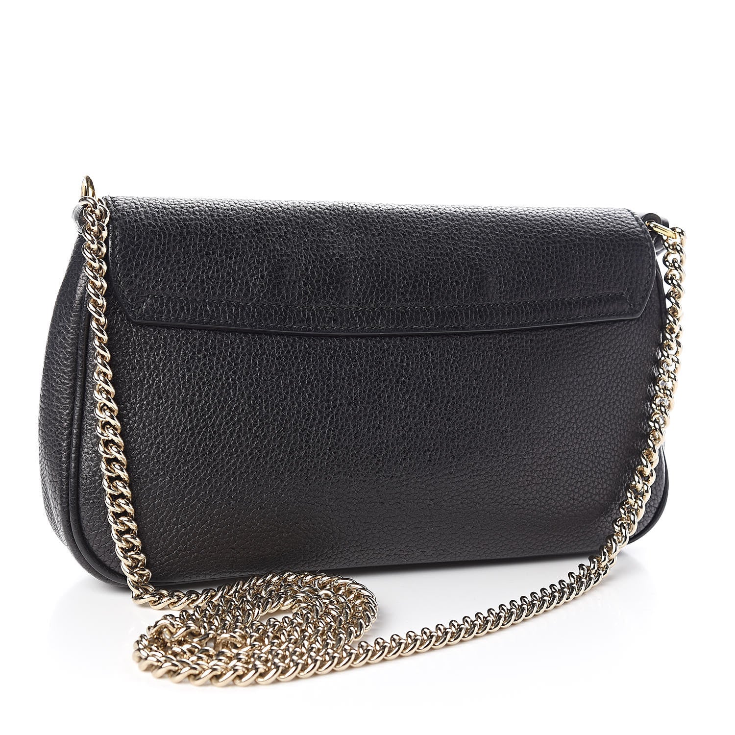 Gucci Pebbled Calfskin Medium Soho Flap Crossbody Black 3 of 10