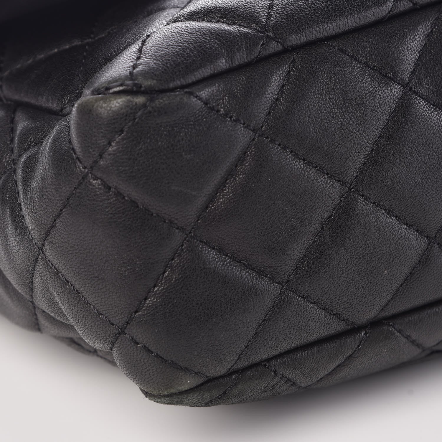 Chanel Washed Lambskin Quilted Jumbo Single Flap Bijoux Chain Black 8 of 9