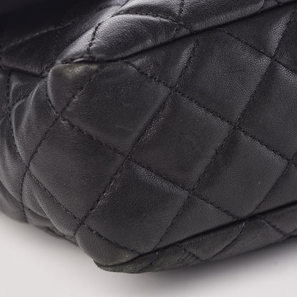 Chanel Washed Lambskin Quilted Jumbo Single Flap Bijoux Chain Black 8 of 9