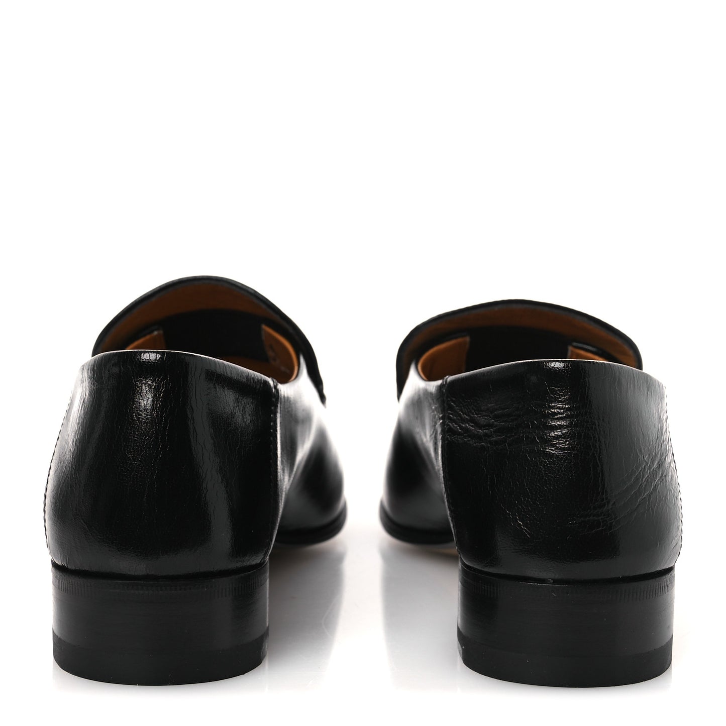 Goatskin Womens Horsebit Mid-Heel Loafers 36 Black
