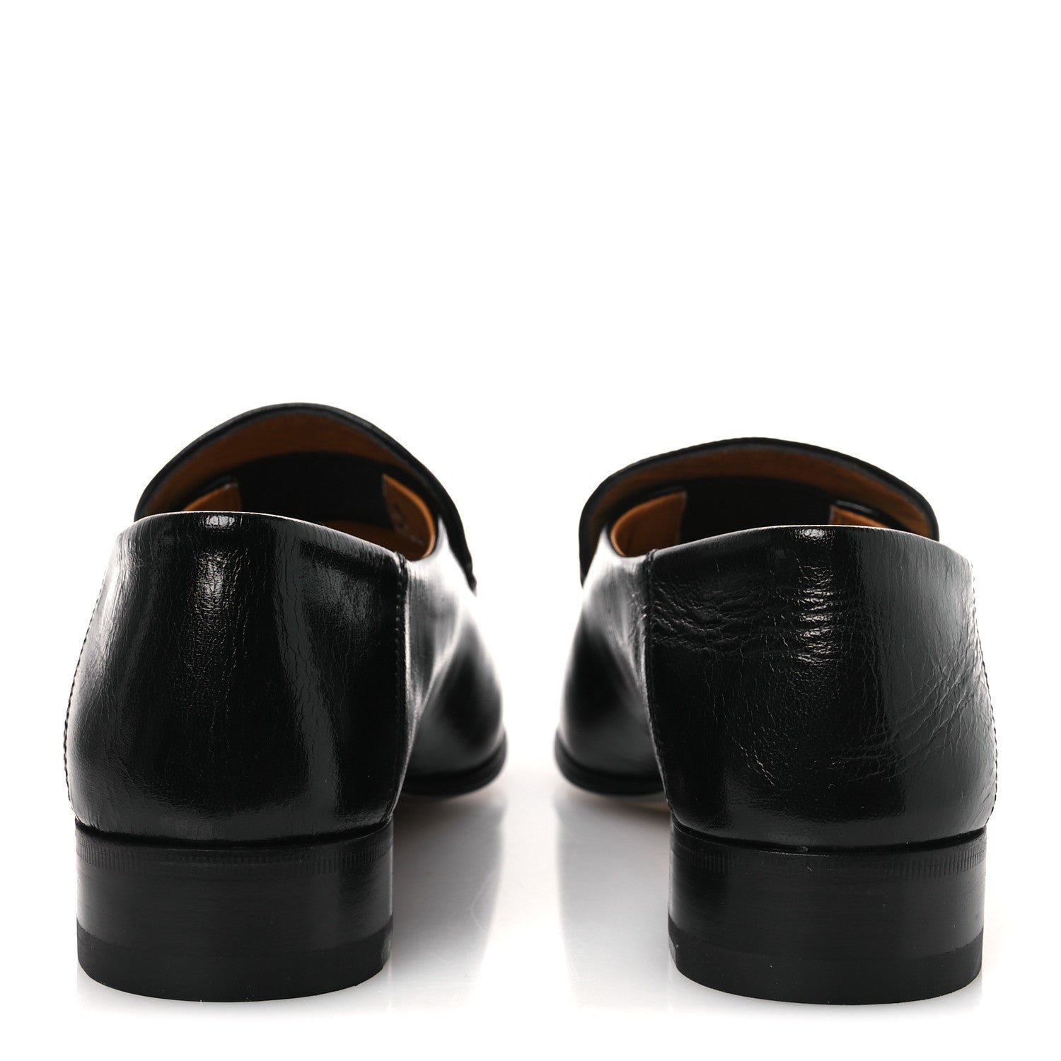 Gucci Goatskin Womens Horsebit Mid-Heel Loafers 36 Black 6 of 11